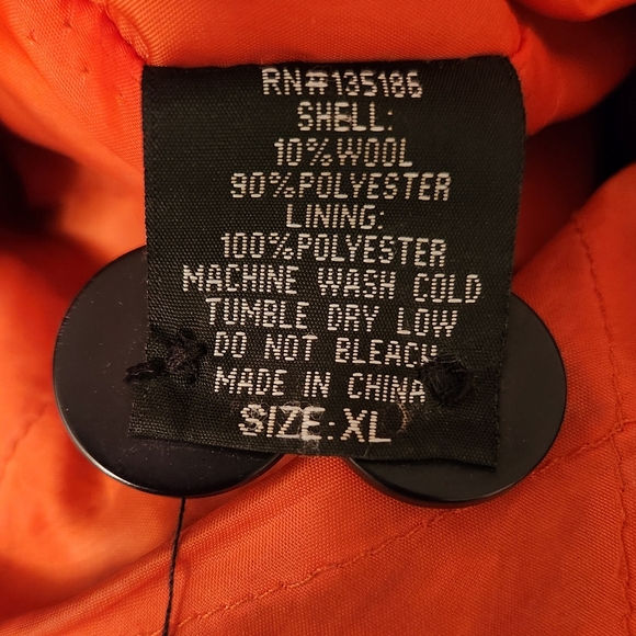 Rock Revival Charcoal Gray Wool Blend Modern Double-breasted Peacoat - size XL - Picture 4 of 7